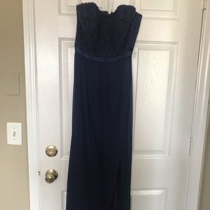 Long navy blue dress